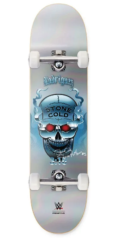 Premium Longboard for Comfortable Commuting-Primitive x WWE Rodriguez Austin Chrome Skateboard Complete - 8.25"