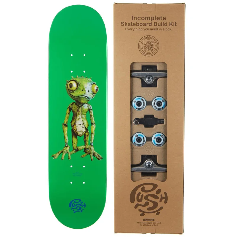 Stylish Custom Skateboard for All Ages-PUSH LIZARD GUY DIY COMPLETE 7.5