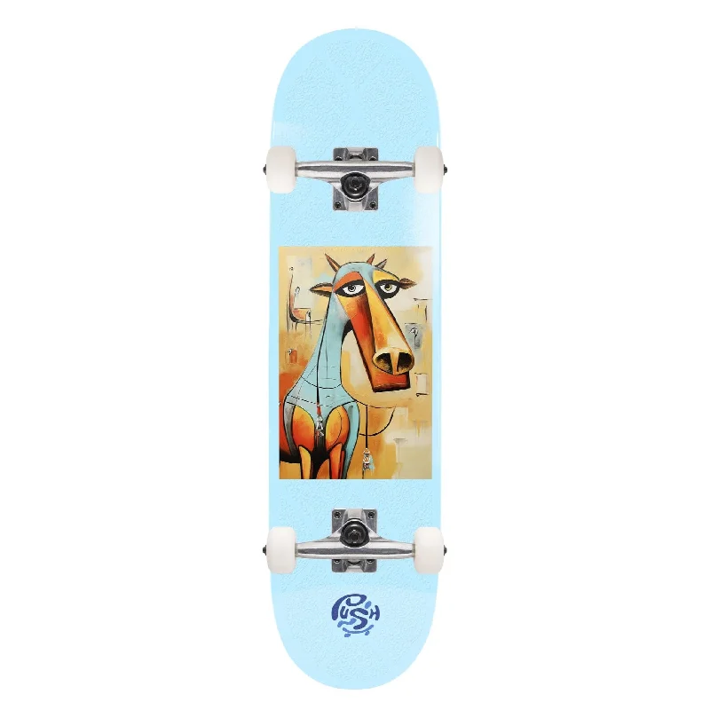 High-Quality Skateboard for Beginners and Pros-PUSH TUNISIA MLSL COMPLETE LIGHT BLUE 8.5