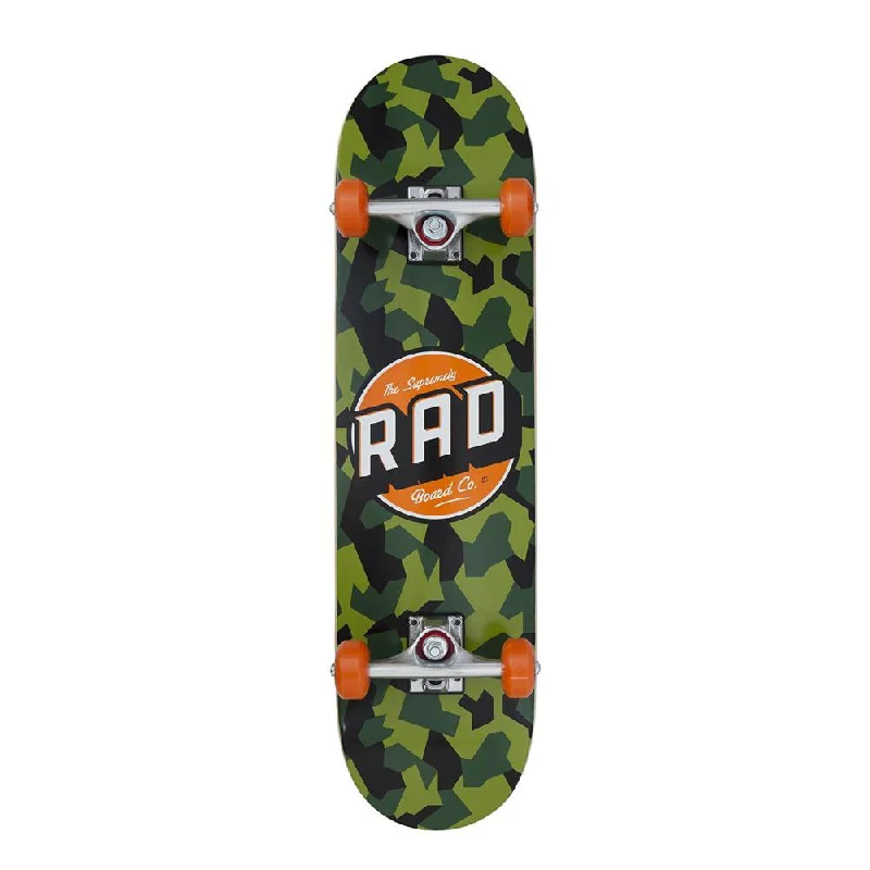 Pro Skateboard Deck with Custom Grip Tape-Rad Classic Dude Crew Camo/Orange 7.75" Complete Skateboard