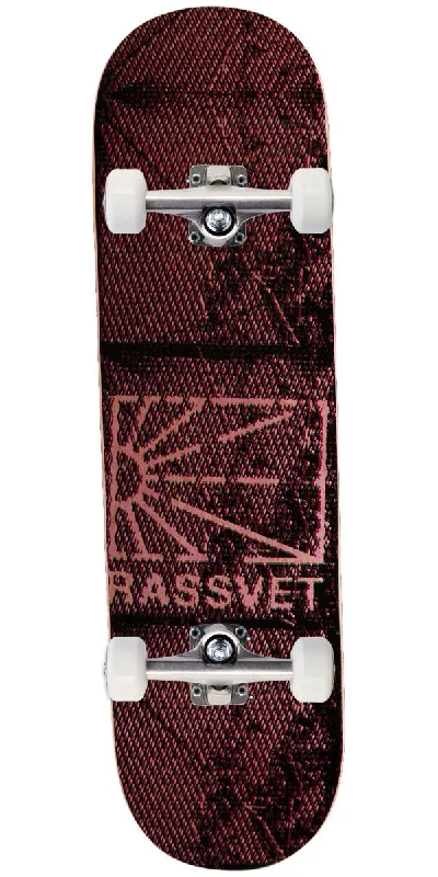 Compact Skateboard for Convenient Travel-Rassvet Mesh Logo Skateboard Complete - Black - 8.50"