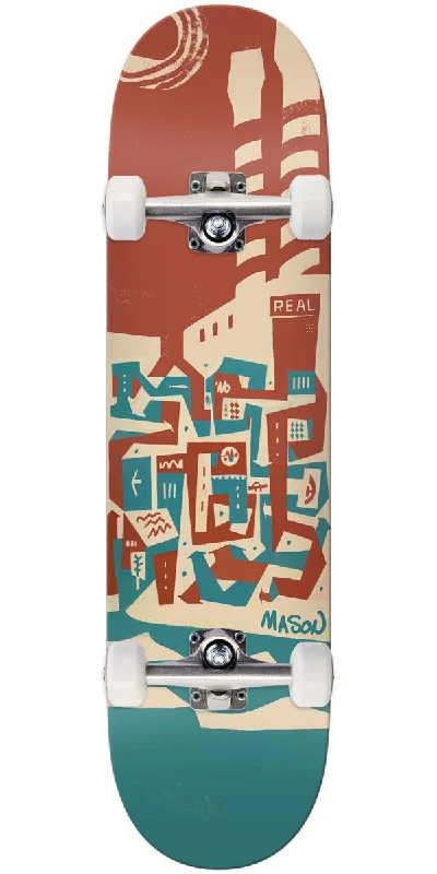 Stylish Longboard for Trendy Riders-Real x Brian Barneclo Mason Skateboard Complete - Red - 8.28"