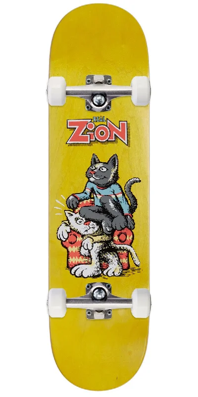 Skateboard Deck with Cool Graphics for Unique Look-Real Zion Comix Full SE Skateboard Complete - Yellow - 8.06"