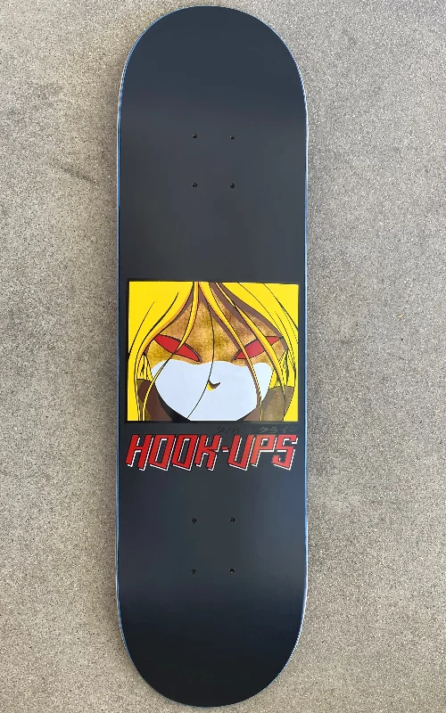 High-Performance Longboard for Cruising and Downhill-Red Eyes - 8.25 X 31.75 MATTE BLACK HAND SCREENED