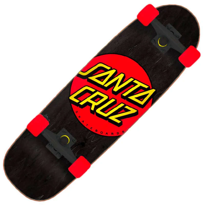 Skateboard with LED Lights for Night Riding-Santa Cruz Classic Dot Cruiser 8.79"