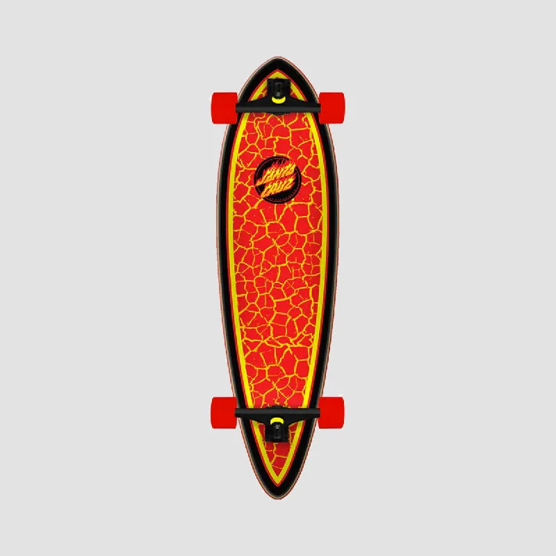 Smooth Gliding Electric Skateboard for Commuting-Santa Cruz Flame Dot Pintail Cruiser Skateboard Red - 33"