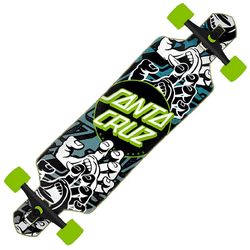 All-Purpose Skateboard for Street, Park, and Cruising-Santa Cruz Handled Dot Drop Thru 9.0"