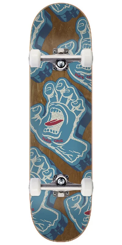 Professional Skateboard Deck for Stunts and Tricks-Santa Cruz Screaming Foam Hand 7 Ply Birch Skateboard Complete - 8.25"