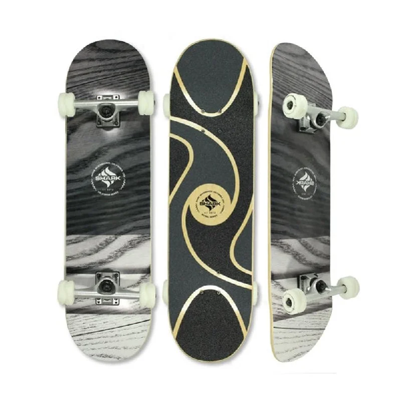 Smooth Ride Longboard for Easy Transportation-Shark Wheel Blurred Lines Street 8.125" Skateboard