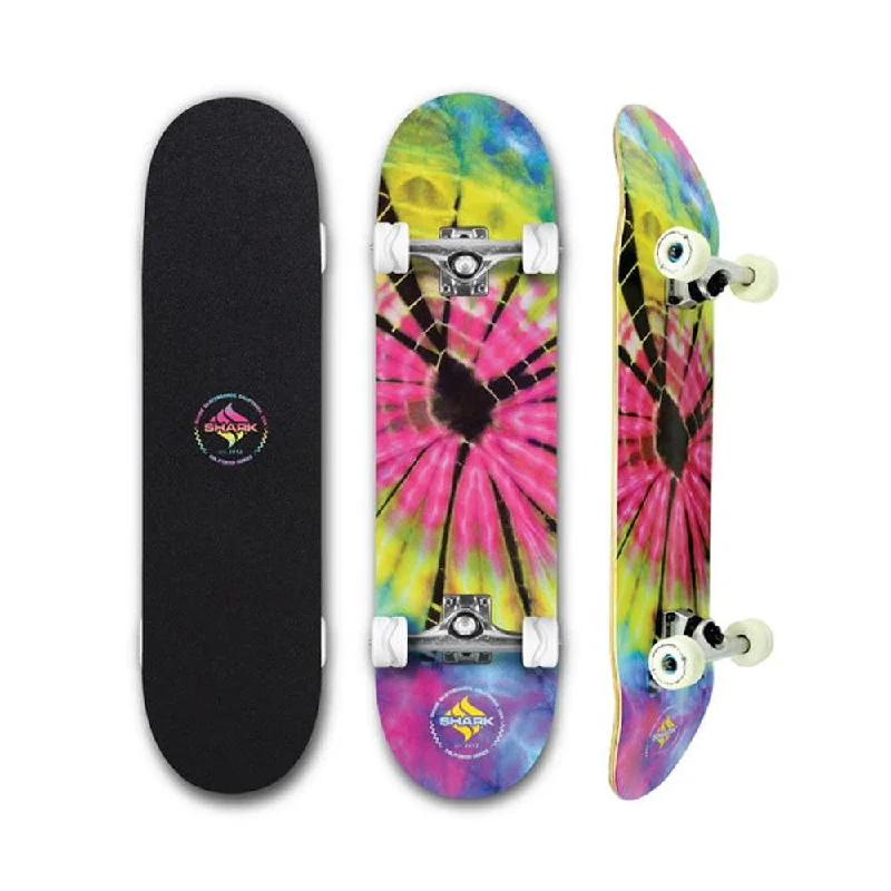 High-Quality Skateboard Trucks for Stability-Shark Wheel Tie Dye Street 8.125" Skateboard