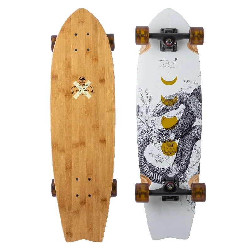 Compact Mini Skateboard for Young Riders-Sizzler Bamboo