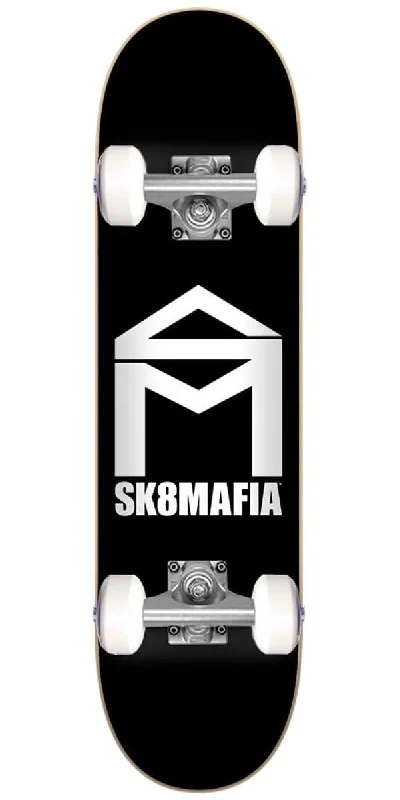 Trendy Skateboard for Creative Riders-Sk8 Mafia House Logo Prebuilt Micro Skateboard Complete - Black - 6.00"