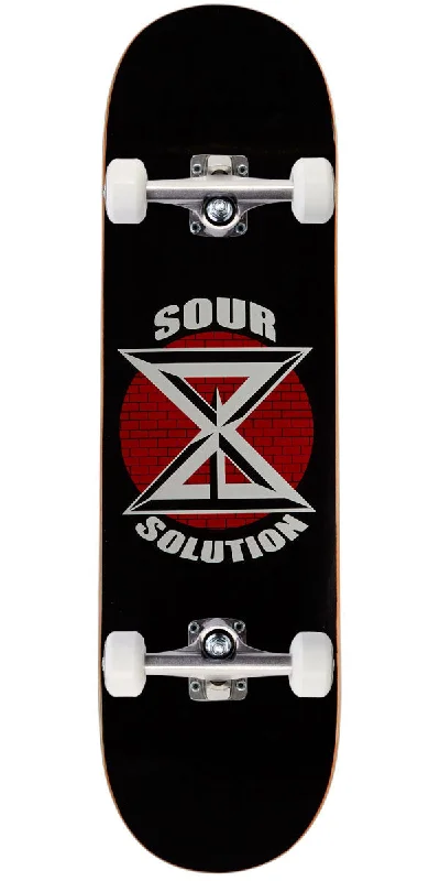 Eco-Friendly Bamboo Skateboard for Sustainable Fun-Sour Solution DK Skateboard Complete - Black - 8.50"