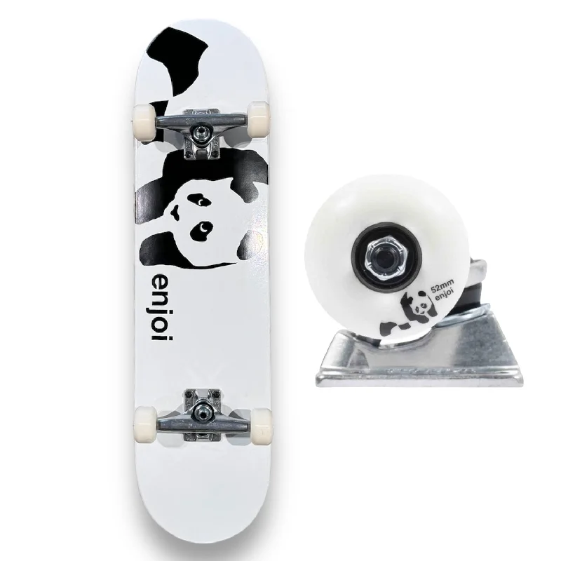 Performance Skateboard with High-Quality Wheels-ENJOI WHITEY PANDA LOGO R7 COMPLETE 8.25