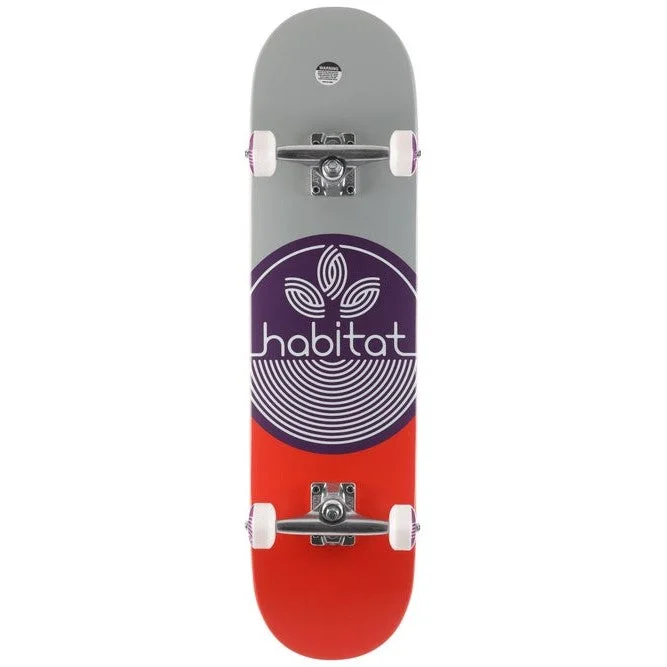 Comfortable Mini Cruiser Skateboard for Easy Travel-HABITAT PURPLE LEAF 8'0 COMPLETE