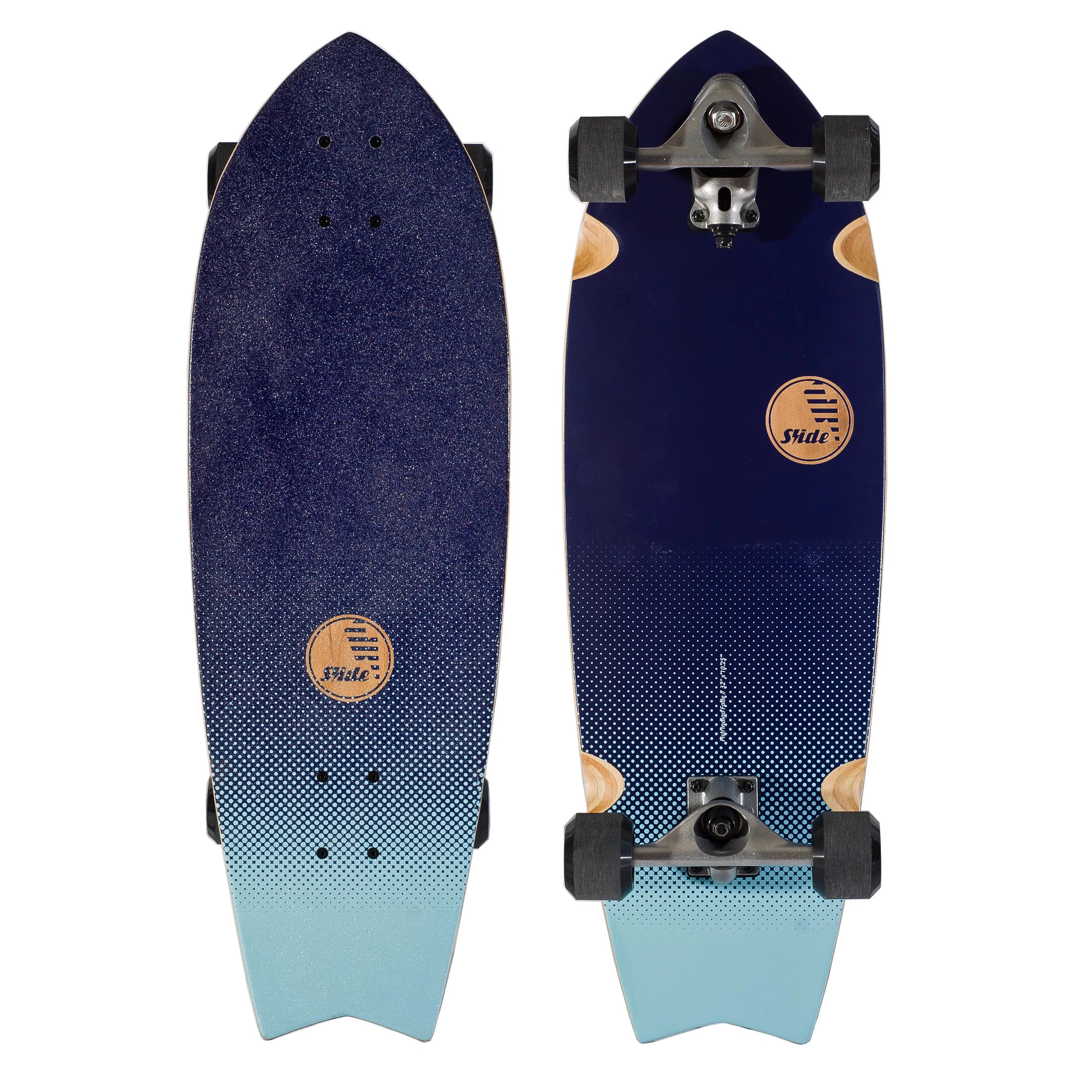 Electric Skateboard for Easy City Commuting-SLIDE SURF SKATE FISH INDIGO FADE 32"