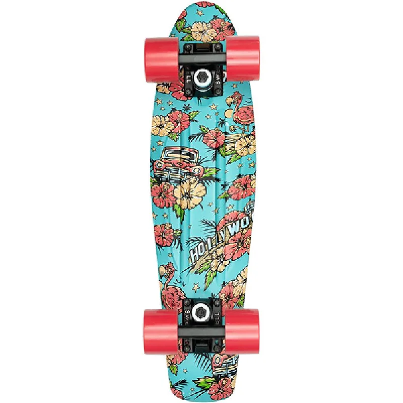 Custom Skateboard Wheels for Unique Look-Swell 22" Hollywood Flamingo Complete Mini Skateboard