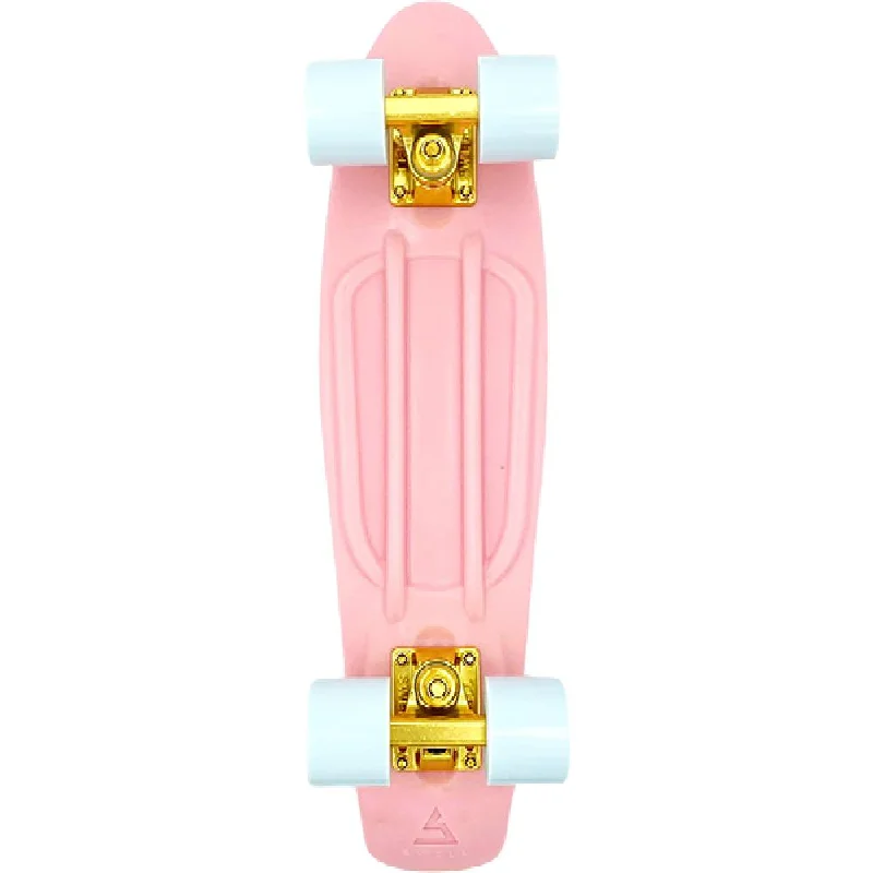 Classic Cruiser Skateboard for Easy Rides-Swell Coral Pink & Gold 28" Cruiser Skateboard