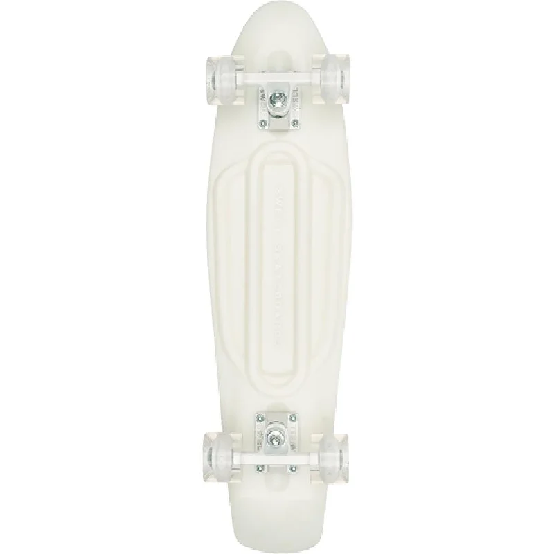 Cruiser Skateboard with Soft Wheels for Smooth Rides-Swell White Wash 28" Glow in the Dark Skateboard