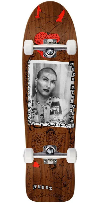 Trendy Skateboard with Bold Colors and Designs-There Cher Get Off My Case Skateboard Complete - Brown - 8.67"