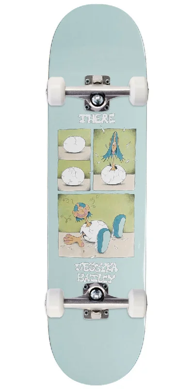 All-Terrain Longboard for Smooth Cruising-There Jessyka Beginnings Skateboard Complete - Blue - 8.06"