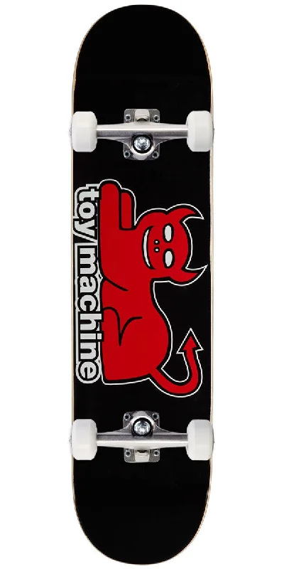 Pro-Level Skateboard for Serious Skaters-Toy Machine Devil Cat Skateboard Complete - 7.63"