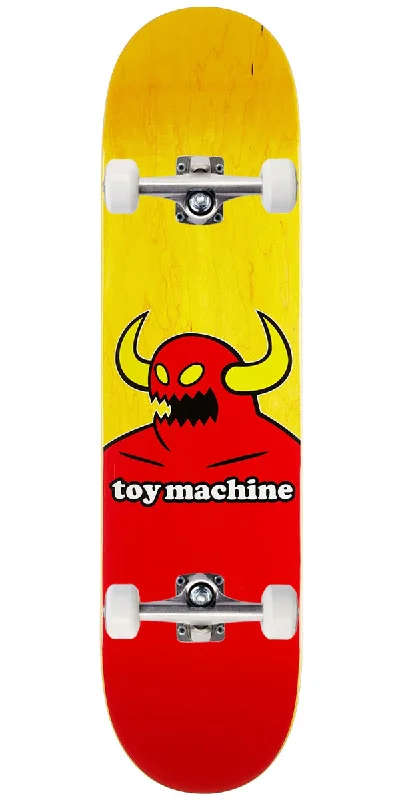 Compact Mini Skateboard for Young Riders-Toy Machine Monster Skateboard Complete - Assorted Stains - 8.00"