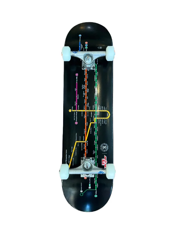 Skateboard Deck for Street and Park Riding-TTC Complete Black | 8.3”