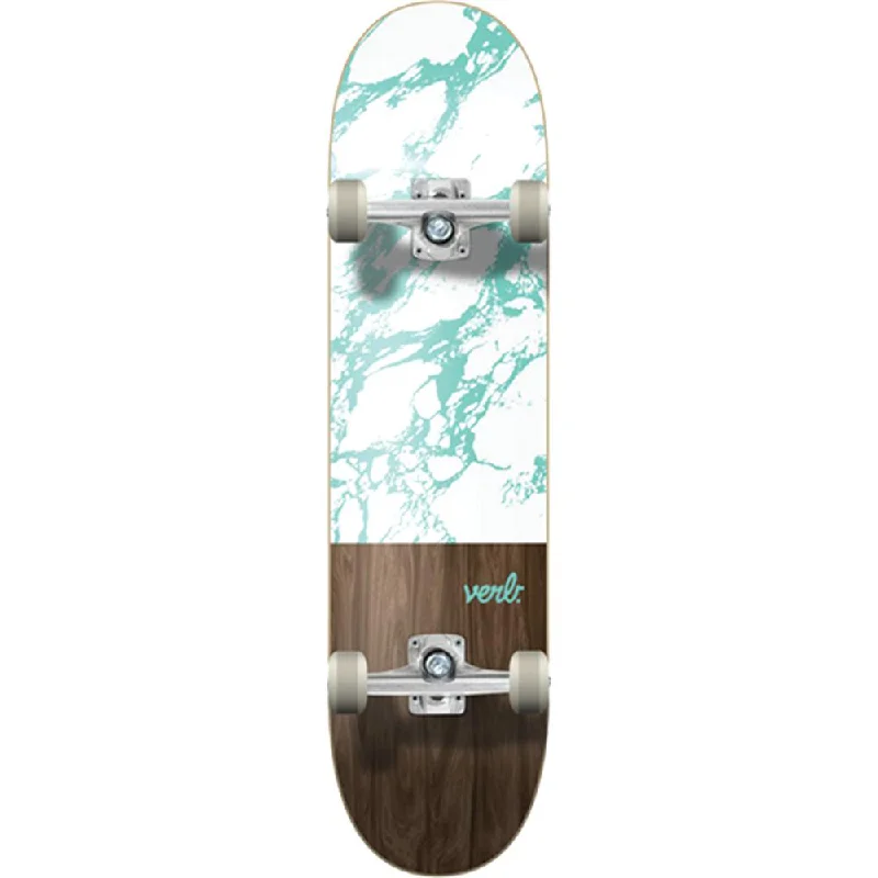 Smooth Gliding Electric Skateboard for Commuting-Verb Marble Dip White/Mint 8.0" Complete Skateboard