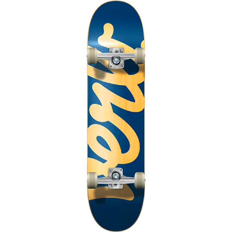 Complete Electric Skateboard for Smooth Riding-Verb Script Logo Gold/Navy 8.125" Complete Skateboard