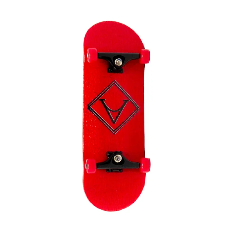 Stylish Cruiser Skateboard for Relaxed Riding-Victory Complete Fingerboard (Red/Black/Red)