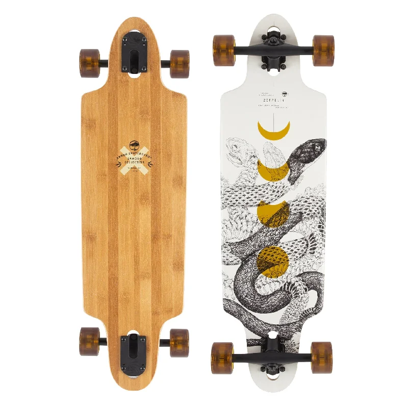 Skateboard with Flashing LED Wheels for Style-Zeppelin Bamboo