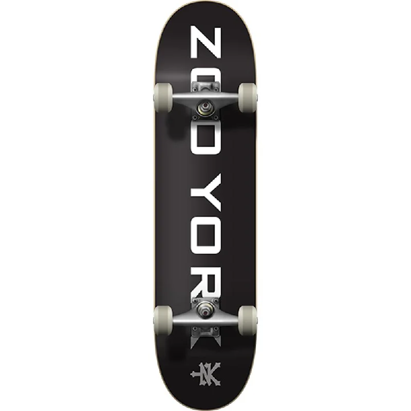 Trendy Skateboard Set for All Ages-Zoo York OG 95 Logo Block Black/White 8.0" Skateboard